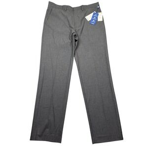 Ryan Seacrest Distinction Men's Grey Stretch Wicking Non Iron Dress Pants Sz 34‎